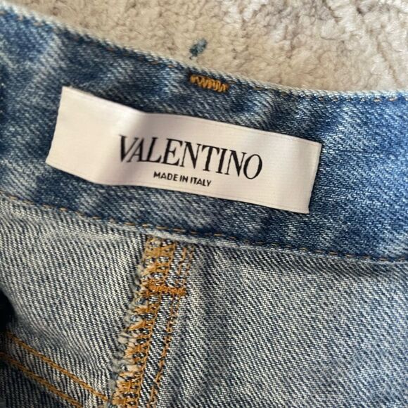 Valentino Blue Flare Wide-Leg Jeans - Picture 4 of 5